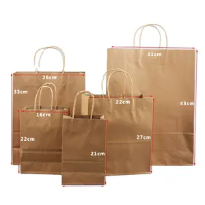 Personalised Wholesale Paperbag Packaging Boutique Custom Luxury Shopping Gift Kraft Paper Bag With Your Own Logo