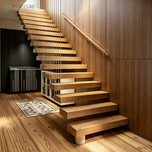 <span class=keywords><strong>Escalier</strong></span> flottant moderne, <span class=keywords><strong>escalier</strong></span> droit en bois, marches en bois massif, sur mesure en chêne rouge, chêne blanc, noyer noir, teck - Product Image 6