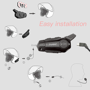 Inveer IPX67 Auriculares Bluetooth a prueba de agua E1 con función de intercomunicador para casco de motocicleta accesorios de motocicleta auriculares - Product Image 2
