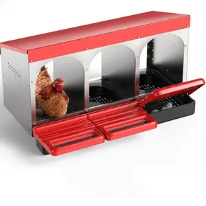 Nesting Boxes Chicken for Laying Hens 3 Hole Poultry Chicken Nest Box