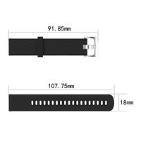 Bracelet en silicone sport Eraysun 18 mm pour montre connectée Garmin Vivoactive 4S