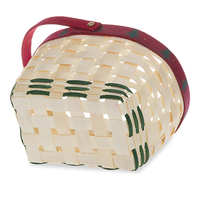 TF-GGB17 gros en bois décoratif noël nouveau bébé bambou tissé garniture emballage panier pour tissé en vrac boîte cadeau panier