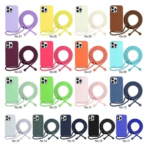 Nouvelle bandoulière pratique nouvelle pochette de couvertures avec sangle de corps pour téléphone vis <span class=keywords><strong>cordon</strong></span> métallique détachable pour <span class=keywords><strong>iphone</strong></span> 17 16 15 étui personnalisable - Product Image 2