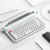 Clavier sans fil rétro B305 Actto BT5.0 à 84 touches, design breveté, style machine à écrire, support intégré, certifié CE RoHS FCC KC TELEC