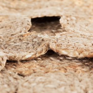 Alfombra Redonda Trenzada de Yute Hecha a Mano, Fibra Natural Ecológica, Estilo Boho, Alfombra Decorativa para Sala de Estar, Dormitorio, Decoración del Hogar - Product Image 1