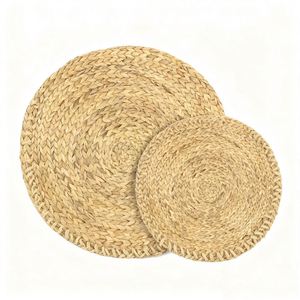 Wholesale Natural Handmade Vietnam Woven Water Hyacinth Solid Rattan <b>Table</b> <b>Mates</b> Home Wedding Banquet Disposable Place Mats - Product Image 4