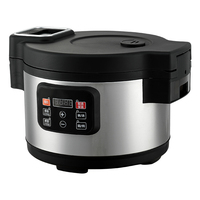 Cuisinière à riz électrique commerciale 21L grande capacité 2200W cuisson rapide maintien au chaud automatique pour restaurant, hôtel, traiteur, cuisine