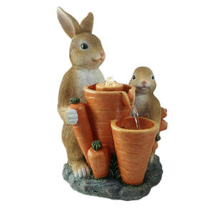 Fontaine à eau en résine à énergie solaire, fonctionnement silencieux, design étanche, installation autonome pour usage intérieur/extérieur - Product Image 2