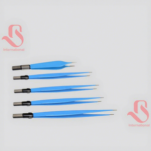 ชุดคีมผ่าตัดแบบสองขั้วตรง ยี่ห้อ BISONS จำนวน 5 ชิ้น ผลิตจากสแตนเลส ปลาย 1 มม. ใช้ซ้ำได้ สายยาว 3 เมตร - Product Image 1