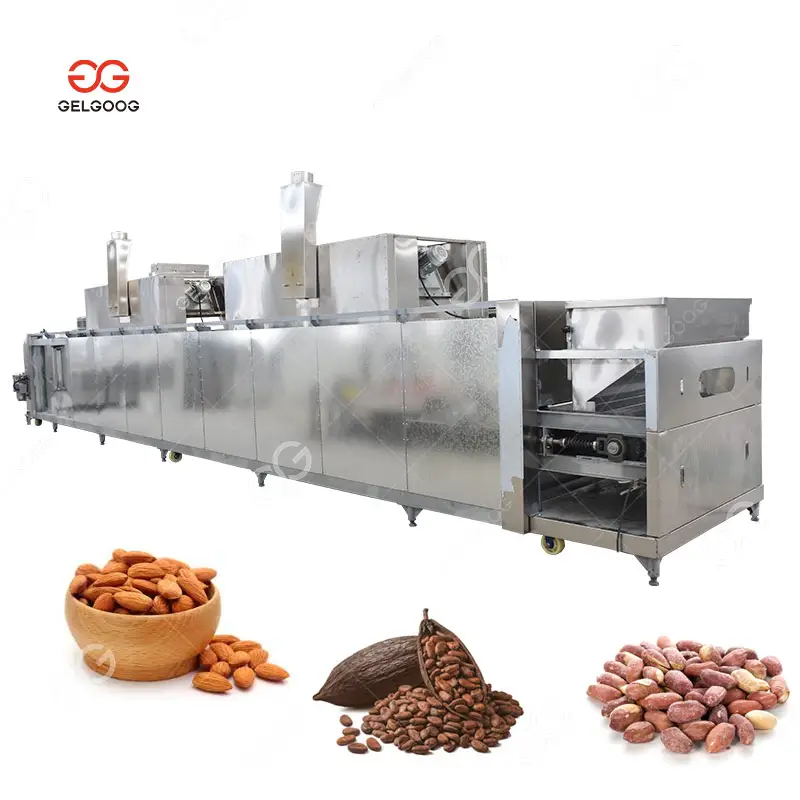 Máy Rang Hạnh Nhân Bán Tự Động Hạt Macadamia Hạt Hồ Trăn Hạt Ca Cao Máy Rang Đậu Phộng Cacao Nhỏ