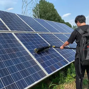 3.5M Handvat Staaf Industriële Borstel Zonnepaneel Reiniging Roller Borstel Telescopische Zonnepaneel Reinigingsborstel