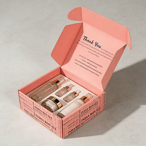 Boîte d'expédition en carton ondulé pliable personnalisée, emballage de cosmétiques en papier, boîte d'expédition par courrier, boîtes cadeaux - Product Image 2