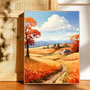 Number By Painting Paint By Number Customized Countryside Scenery Digital Painting For Adults Beginners