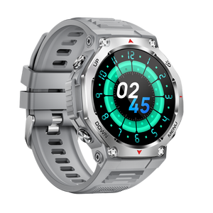 Montre connectée DF KT85 avec écran AMOLED, lampe torche puissante, étanche 5ATM, bracelet en silicone, appels Bluetooth, application de suivi d'activité - Product Image 4