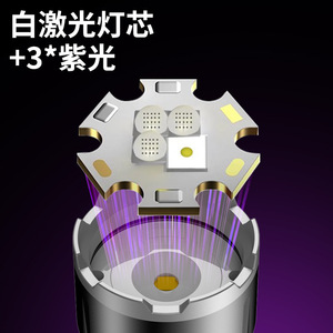 Portable Rechargeable UV <b>Flashlight</b> 4000mAh <b>LED</b> Ultraviolet Light Outdoor Use - Product Image 2