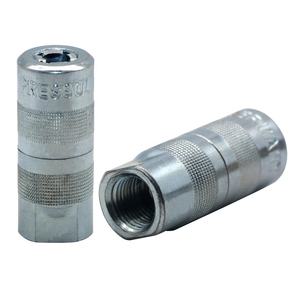 Acoplador <span class=keywords><strong>de</strong></span> Pistola <span class=keywords><strong>de</strong></span> Grasa Hidráulica Azul Tipo Alemán <span class=keywords><strong>de</strong></span> Acero al Carbono ZM-0273, 4 Mordazas, Rosca 1/8NPT, Presión <span class=keywords><strong>de</strong></span> Trabajo <span class=keywords><strong>de</strong></span> 6000-8000 PSI - Product Image 2