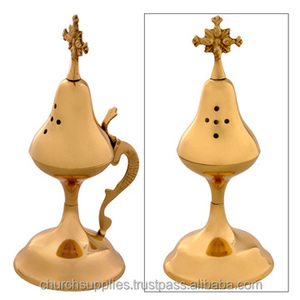 Elegant Brass Incense <b>Burner</b> and <b>Candle</b> Holder IB-20008 Product - Product Image 1