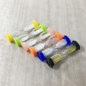 すべてのプラスチック製砂時計ガラス管なし子供用おもちゃアクセサリー用30秒ミニプラスチックサンドタイマー1分ピンクの砂時計 - Product Image 3