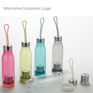 Botella <span class=keywords><strong>de</strong></span> <span class=keywords><strong>plástico</strong></span> para beber agua modelo Simple del fabricante <span class=keywords><strong>con</strong></span> Infusor <span class=keywords><strong>de</strong></span> té Vasos para el hogar <span class=keywords><strong>de</strong></span> acero inoxidable - Product Image 3
