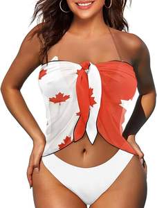 Canada Flag Sarong donna copri costume da bagno in Chiffon trasparente Bikini - Product Image 3