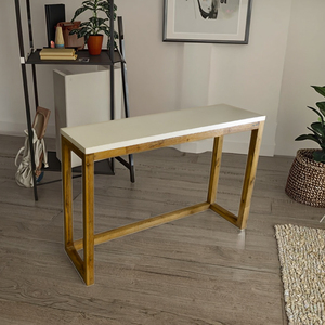 Vietnam OEM dessus en béton pieds en acacia table console d'entrée meubles de salon convertibles avec application de meubles de maison - Product Image 6