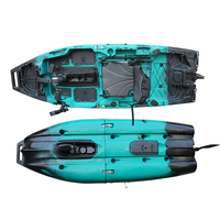Kayak de pêche monoplace à pédales modulaire, kayak modulaire à hélice, kayak de pêche à double pédale, kayak en PE, kayak à pédales