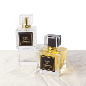 Bomba de fragancia de lujo, botellas de <span class=keywords><strong>vidrio</strong></span> de Perfume en aerosol, botella de <span class=keywords><strong>vidrio</strong></span> vacía cuadrada, botella de Perfume Premium reciclable de 100ml con tapas - Product Image 4