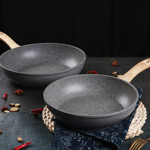 Nonstick Frying Pan Round 24cm For Crepes And Baking With Wooden Handle - Product Image 2
