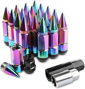 Pour <span class=keywords><strong>BMW</strong></span> <span class=keywords><strong>antivol</strong></span> en alliage forgé en aluminium 7075 écrous de roue et Type de course serrure Refit roues de voiture boulons de moyeu couleur de pointe - Product Image 3