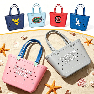 Bolsa de Praia EVA Impermeável e Lavável em Cor Sólida para Moda de Verão Feminina, Viagem e Piscina com Forro de PVC - Product Image 3