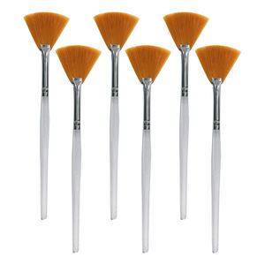 Pinceau applicateur de <span class=keywords><strong>masque</strong></span> en Taklon jaune <span class=keywords><strong>ultra</strong></span>-<span class=keywords><strong>doux</strong></span> pour les soins de la peau, les peelings chimiques et les masques faciaux - Product Image 4