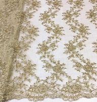 Tela con Lentejuelas y Bordado Metálico en Toda la Superficie, Diseño de Encaje, Ideal para Vestidos de Novia y Fiestas de Niñas