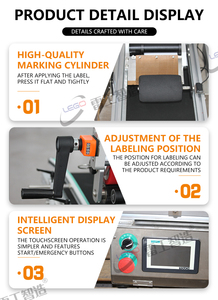 Machine d'étiquetage automatique à grande vitesse pour l'emballage alimentaire - Applicateur d'étiquettes de produits réguliers de haute précision - Product Image 4
