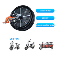 Frein à tambour de moteur de vélo électrique de Offre Spéciale 12 pouces 72V 2000W moteur de moyeu de roue BLDC pour Escooter