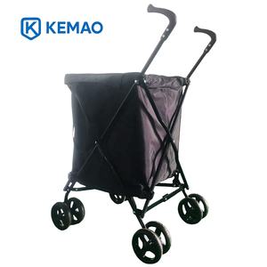 Panier de rangement en toile détachable léger panier de sac à provisions chariot 4 roues chariot d'épicerie de supermarché - Product Image 6