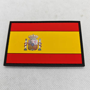 Patch drapeau Espagne patchs en caoutchouc <span class=keywords><strong>PVC</strong></span> drapeau espagnol brodé patch tactique Applique avec crochet - Product Image 5
