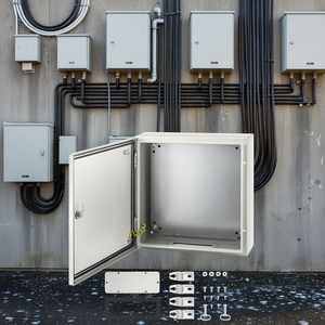 Boîtier en acier Nema 4X 20 x 20 x 6'' IP54, boîte de jonction électrique étanche pour utilisation en extérieur et en intérieur - Product Image 2