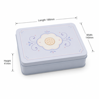 Boîte en métal rectangulaire personnalisée pour cartes à collectionner, autocollants, artisanat, vente en gros, emballage alimentaire personnalisé en métal pour biscuits