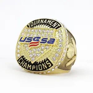 Bague de championnat de sport de baseball usssa personnalisée