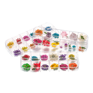<b>Mixed</b> Dried Flowers <b>Box</b> 13x5Cm Craft Material Pack For Diy Home Decor Natural Real Flower Set - Product Image 2