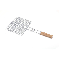 Panier de cuisson pliable en acier inoxydable antiadhésif pour barbecue, utilisation en cuisine extérieure, portable, multifonctionnel, pour grillades commerciales