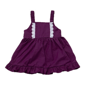 Vêtements décontractés pour bébés, petites robes de princesse pour filles, robe à volants violette pour filles, fabriquée en Chine - Product Image 1