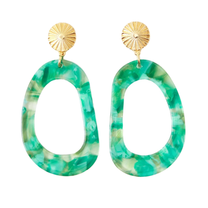 Haute qualité personnalisé géométrique déclaration boucles d'oreilles goutte élégant polyvalent acrylique mode pour les fêtes à la mode à la mode élégant - Product Image 1