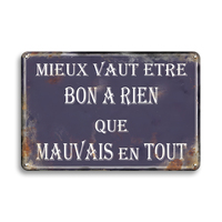 Vente en gros d'usine : Plaques métalliques vintage françaises 20x30cm, décorations murales rétro en métal