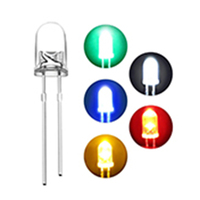 Diode LED Hlx à lentille diffuseuse haute luminosité, trou de 5 mm, lumière du jour 5000K, 5-8V, garantie 3 ans, dimmable, 0,06W, indicateurs électroniques
