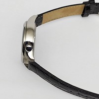 Montre de luxe sportive à cadran guilloché couleur saumon, verre saphir, titane poli miroir, bracelet cuir/caoutchouc, LOGO personnalisé, édition limitée