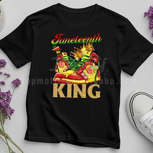 Juneteenth <span class=keywords><strong>King</strong></span> DTF Transfert Design Chaussures Fer sur Applique pour Tshirt Vêtements Sac - Product Image 4