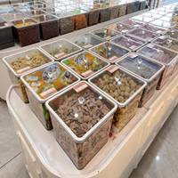 Conteneur alimentaire pour céréales, bonbons, noix, avec pelle, bacs de rangement, bac à aliments en vrac, bacs de présentation de noix pour supermarché