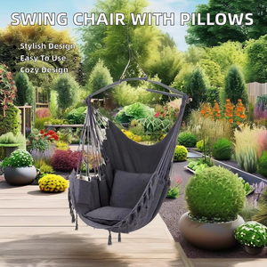 Silla Hamaca de Metal de Gran Capacidad con Cojín de Algodón Suave y Bolsa de Transporte, 330 lb, para Adultos - Product Image 5