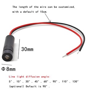 Xinland 8X30mm 520nm 1mW 5mW 10mW Módulo Generador de Línea con Anillo de Bloqueo Externo 1 Año de Garantía Salida de Alta Potencia 1mW - Product Image 3